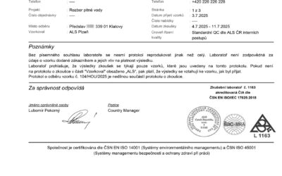 Kontaminovaná pitná voda v obci Předslav